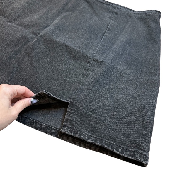 ASOS Design Curve 100% Cotton Dark Grey Denim Mini Skirt Women’s Plus 22 - Picture 3 of 6